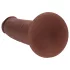 RealRock - realistisk dildo med dobbel tetthet (brun) - 20,5 cm