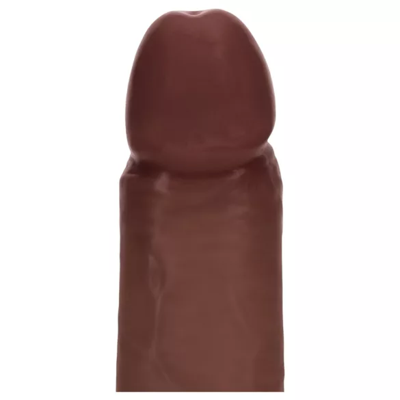 RealRock - realistisk dildo med dobbel tetthet (brun) - 20,5 cm