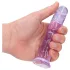 RealRock - realistisk dildo med sugekopp (lilla) - 12,7 cm