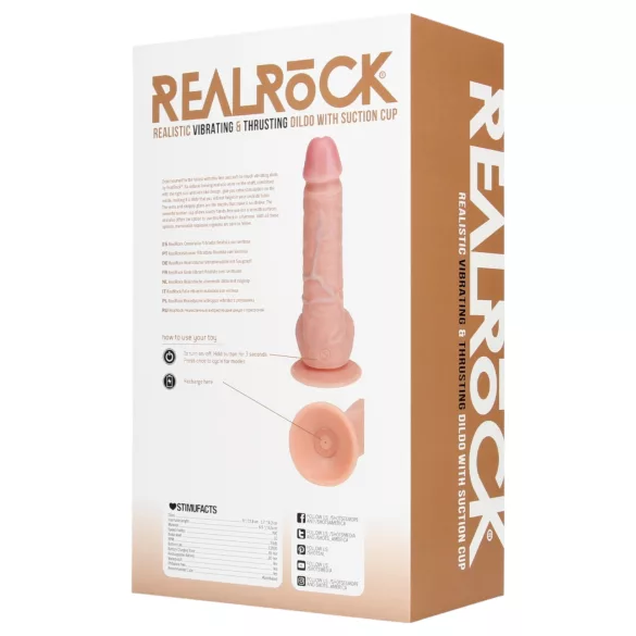 REALROCK - sugekopp-vibrator natur (20,5 cm)