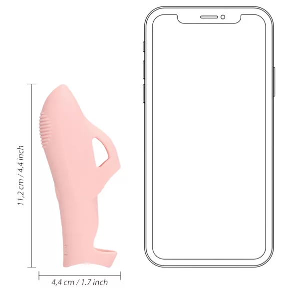 Loveline - rillet fingervibrator (rosa)