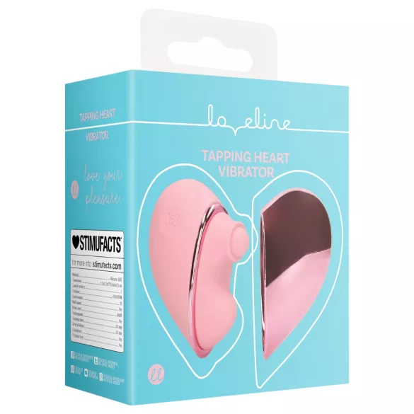 Loveline Hjertebank - oppladbar klitorisvibrator (rosa)