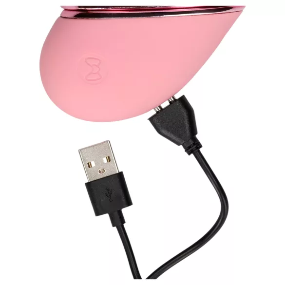 Loveline Hjertebank - oppladbar klitorisvibrator (rosa)