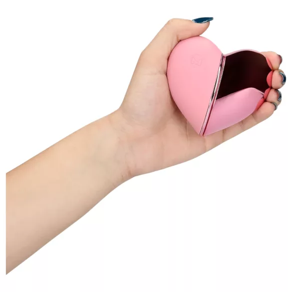 Loveline Hjertebank - oppladbar klitorisvibrator (rosa)