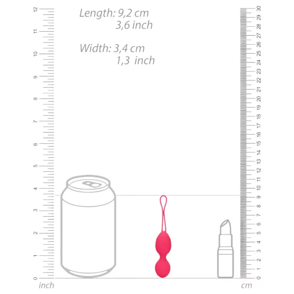 Loveline - rillet vibrerende geishaball (rosa)