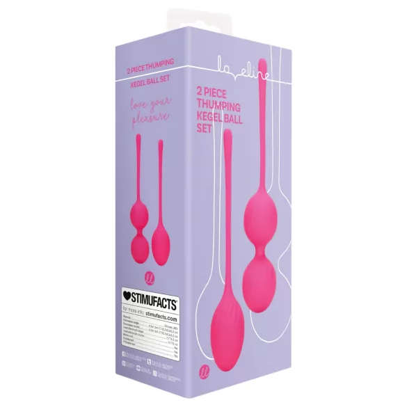 Loveline - Vektet geishakule-sett - 2 deler (rosa)