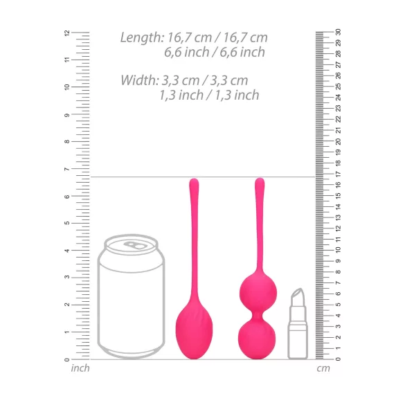 Loveline - Vektet geishakule-sett - 2 deler (rosa)