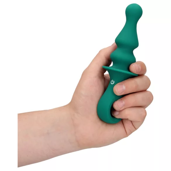 Loveline - oppladbar, perle anale vibrator (grønn)