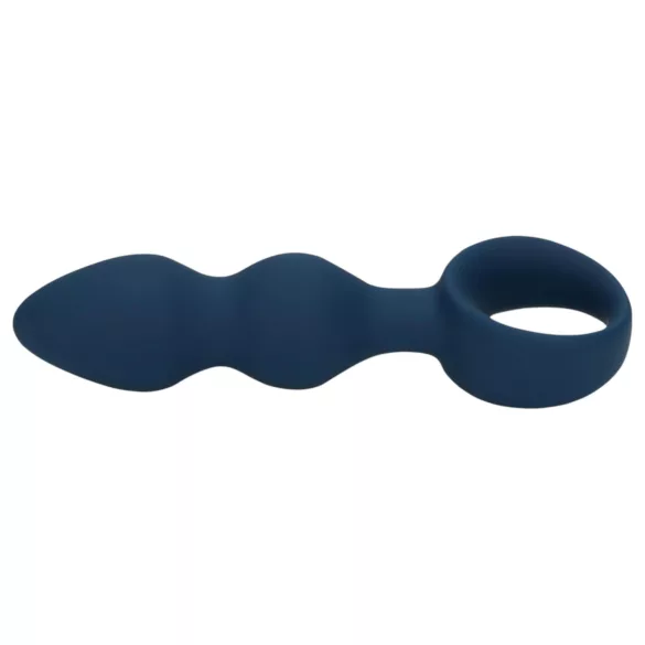 Loveline - ringformet anal dildo - medium (blå)