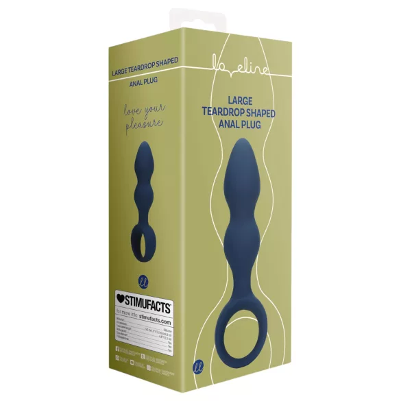 Loveline - analt plugg med ring - stor (blå)