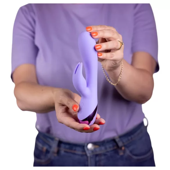 Loveline - oppladbar klitorisvibrator med kaninarm (lilla)