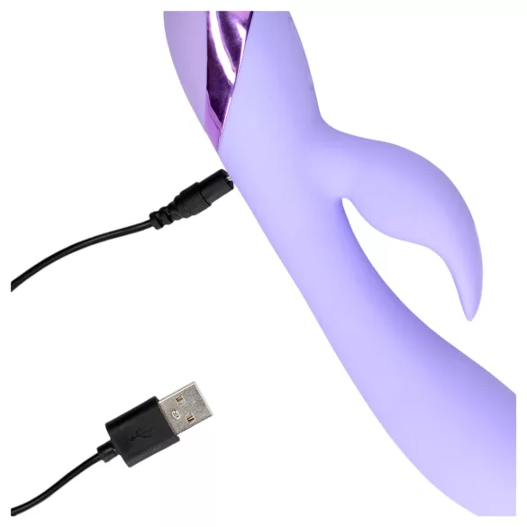 Loveline - oppladbar klitorisvibrator med kaninarm (lilla)