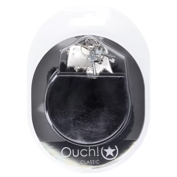Ouch! - plysj håndjern (svart)