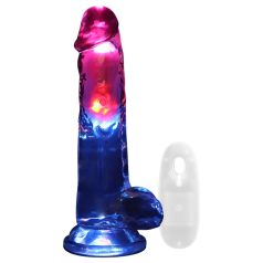 REALROCK - testikler, lysende vibrator - 20 cm