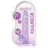 REALROCK - transparent realistisk dildo - lilla (17 cm)