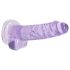 REALROCK - transparent realistisk dildo - lilla (17 cm)