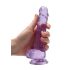 REALROCK - transparent realistisk dildo - lilla (17 cm)