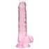 REALROCK - gjennomsiktig naturtro dildo - rosa (17 cm)