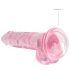 REALROCK - gjennomsiktig naturtro dildo - rosa (17 cm)
