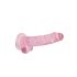 REALROCK - gjennomsiktig naturtro dildo - rosa (17 cm)