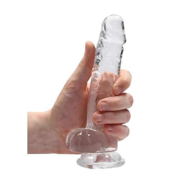REALROCK - Gjennomsiktig realistisk dildo - 17 cm
