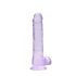 REALROCK - gjennomsiktig realistisk dildo - lilla (19 cm)