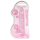 REALROCK - gjennomsiktig naturtro dildo - rosa (19 cm)