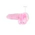 REALROCK - gjennomsiktig naturtro dildo - rosa (19 cm)