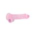 REALROCK - gjennomsiktig naturtro dildo - rosa (19 cm)