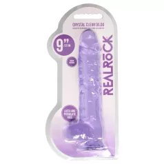 REALROCK - gjennomsiktig realistisk dildo - lilla (22cm)
