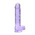 REALROCK - gjennomsiktig realistisk dildo - lilla (22cm)