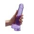 REALROCK - gjennomsiktig realistisk dildo - lilla (22cm)