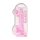 REALROCK - Gjennomsiktig, naturtro dildo - rosa (22 cm)