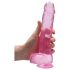 REALROCK - Gjennomsiktig, naturtro dildo - rosa (22 cm)