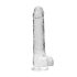 REALROCK - gjennomsiktig naturtro dildo - klar (22 cm)