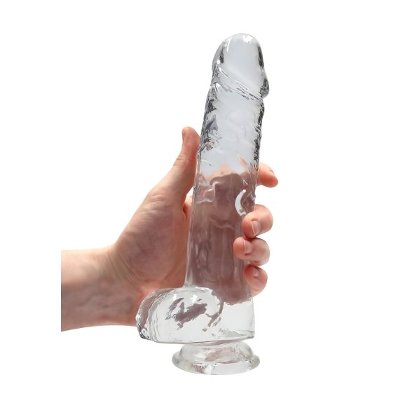 REALROCK - gjennomsiktig naturtro dildo - klar (22 cm)