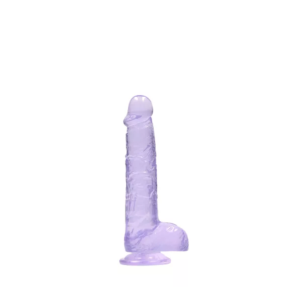 REALROCK - Gjennomsiktig Naturtro Dildo - Lilla (15 cm)