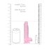 REALROCK - gjennomsiktig naturtro dildo - rosa (15 cm)