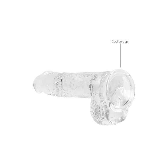 REALROCK - gjennomsiktig naturtro dildo - klar (15 cm)
