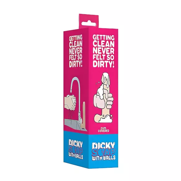 S-Line - Dicky Cum - såpepenis med testikler - naturell (250 g)