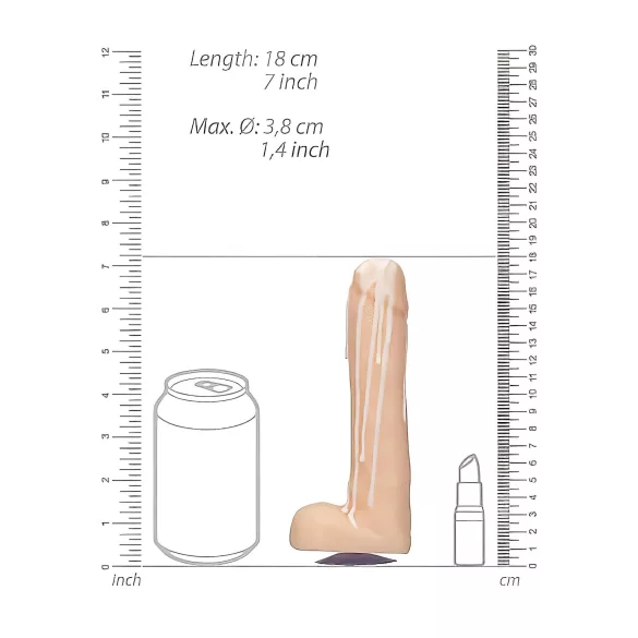 S-Line - Dicky Cum - såpepenis med testikler - naturell (250 g)
