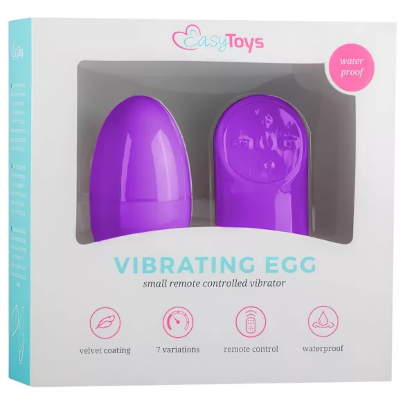 Easytoys - 7-rytmemodus trådløst vibrerende egg (lilla)