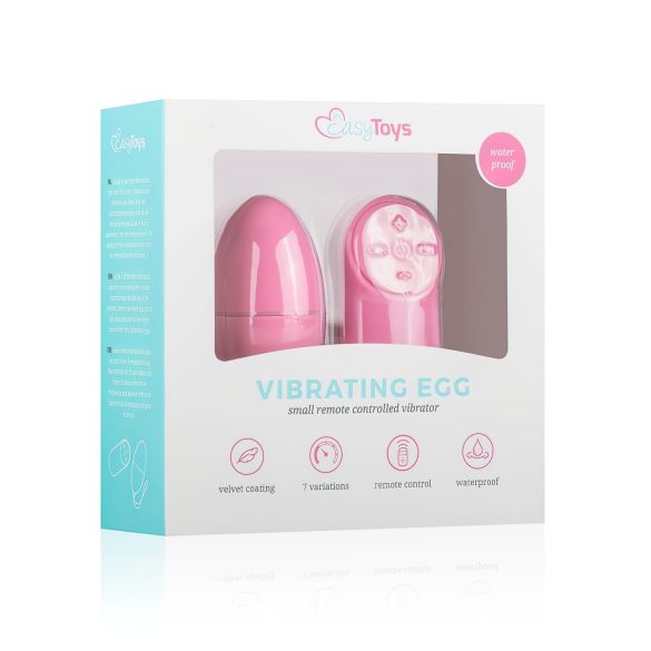 Easytoys - 7-rytmer trådløst vibrasjonsegg (rosa)