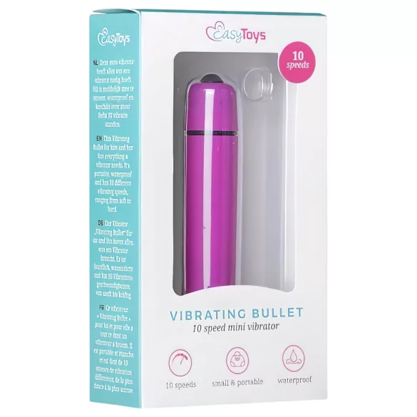 Easytoys Bullet - vanntett stavvibrator (lilla)