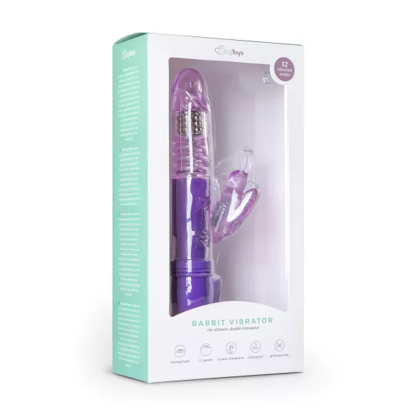 Easytoys Butterfly - roterende-pulserende vibrator (lilla)