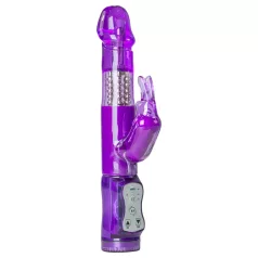   Easytoys Kanin - roterende perler, klitorisvibrator med arm (lilla)