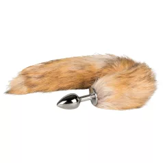   EasyToys Fox NO1 - metall analtplugg med revehale (sølv-rød)