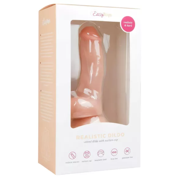 Easytoys - dildo med sugekopp og testikler (15cm) - naturtro