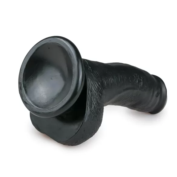 Easytoys - sugekopps-dildo med testikler (15 cm) - svart