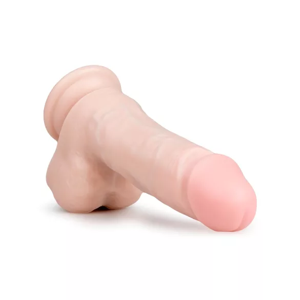 Easytoys – sugekopp-dildo med testikler (17,5 cm) – naturlig